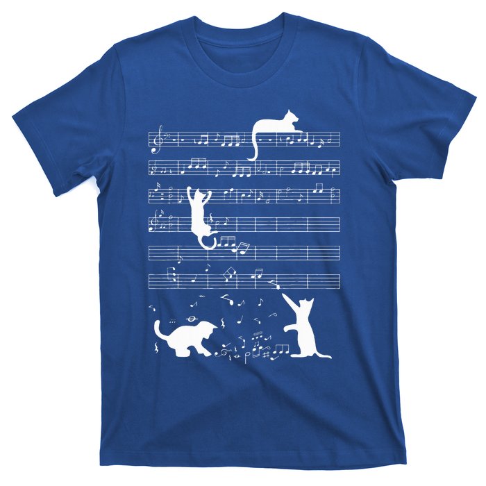 Cute Cat Kitty Playing Music Note T-Shirt