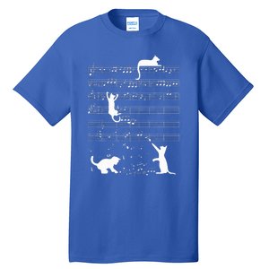 Cute Cat Kitty Playing Music Note Tall T-Shirt