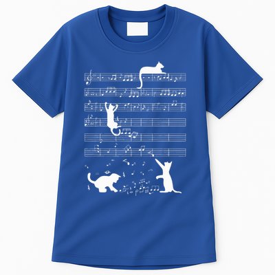 Cute Cat Kitty Playing Music Note Tall T-Shirt