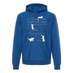 Cute Cat Kitty Playing Music Note Premium Hoodie