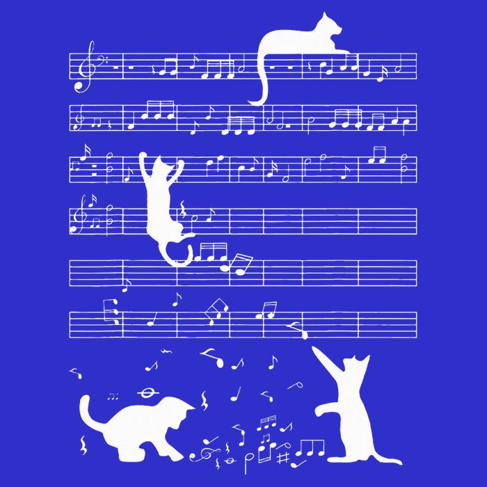 Cute Cat Kitty Playing Music Note 16 in Basic Backpack