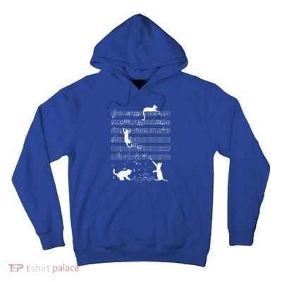 Cute Cat Kitty Playing Music Note Tall Hoodie