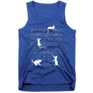 Cute Cat Kitty Playing Music Note Tank Top