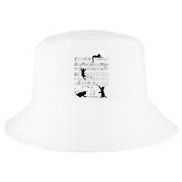 Cute Cat Kitty Playing Music Note Clef Musician Art Cool Comfort Performance Bucket Hat