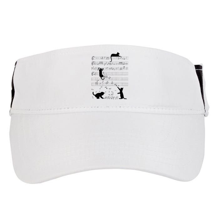 Cute Cat Kitty Playing Music Note Clef Musician Art Adult Drive Performance Visor