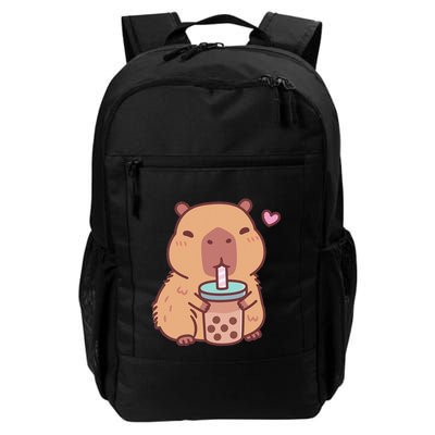 Cute Capybara Kawaii Anime Drinking Bubble Tea Lover Backpack