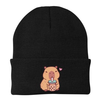 Cute Capybara Kawaii Anime Drinking Bubble Tea Lover Beanie