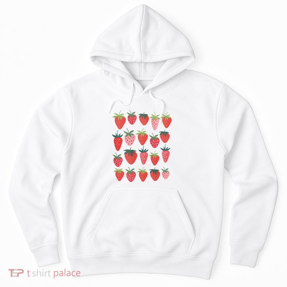 Cute Cottagecore Kawaii Strawberry Aesthetic Strawberries Hoodie