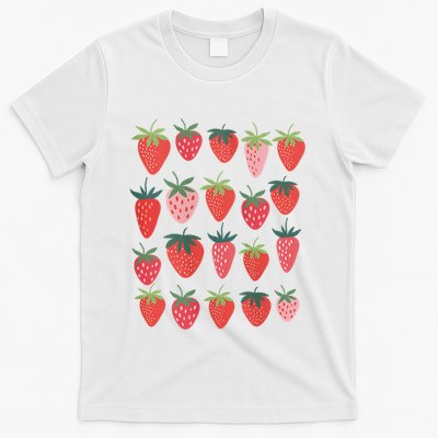 Cute Cottagecore Kawaii Strawberry Aesthetic Strawberries T-Shirt