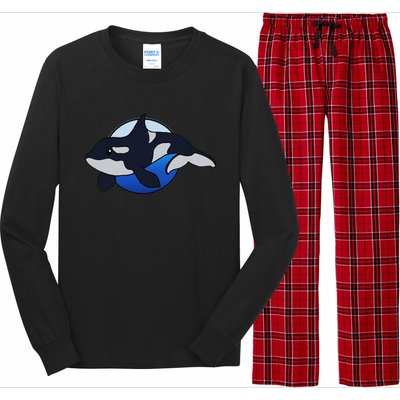 Cute Cartoon Killer Whale For Animal Lovers And Enthusiasts Long Sleeve Pajama Set