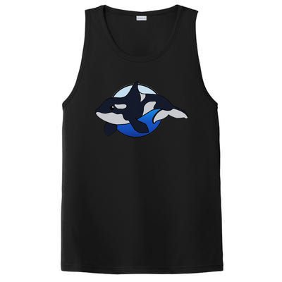 Cute Cartoon Killer Whale For Animal Lovers And Enthusiasts PosiCharge Competitor Tank