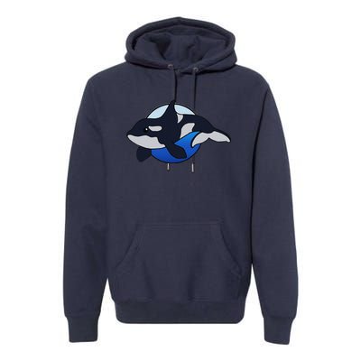 Cute Cartoon Killer Whale For Animal Lovers And Enthusiasts Premium Hoodie