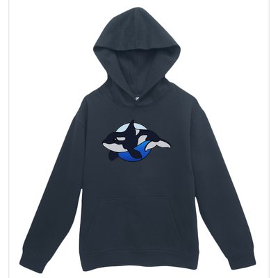 Cute Cartoon Killer Whale For Animal Lovers And Enthusiasts Urban Pullover Hoodie