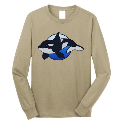 Cute Cartoon Killer Whale For Animal Lovers And Enthusiasts Long Sleeve Shirt