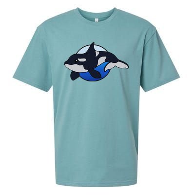 Cute Cartoon Killer Whale For Animal Lovers And Enthusiasts Sueded Cloud Jersey T-Shirt