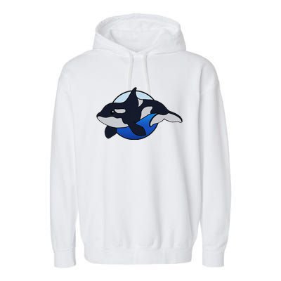 Cute Cartoon Killer Whale For Animal Lovers And Enthusiasts Garment-Dyed Fleece Hoodie