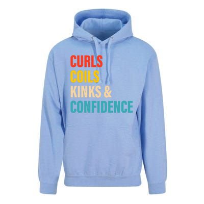 Curls Coils Kinks And Confidence Gift Unisex Surf Hoodie