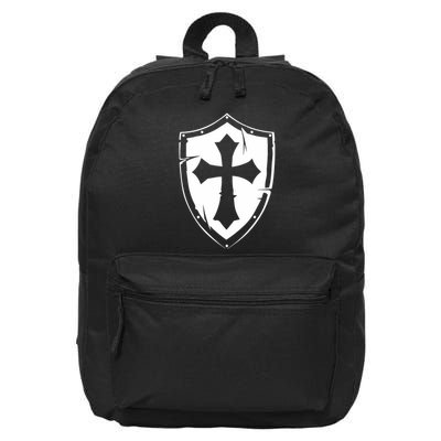 Cross Crusader Knights Templar Shield 16 in Basic Backpack