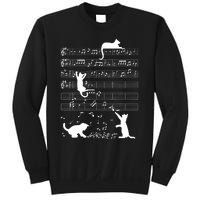 Cute Cat Kitty Playing Music Gift Clef Piano Musician Art Gift Sweatshirt