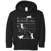 Cute Cat Kitty Playing Music Gift Clef Piano Musician Art Gift Toddler Hoodie