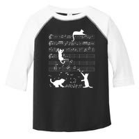 Cute Cat Kitty Playing Music Gift Clef Piano Musician Art Gift Toddler Fine Jersey T-Shirt