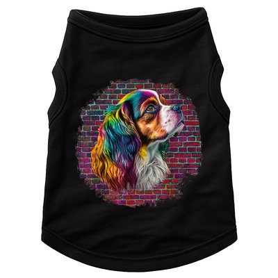 Colorful Cavalier King Charles Spaniel Dog Pop Art Bricks Doggie Tank
