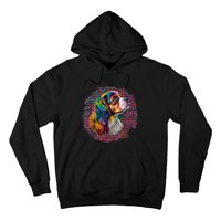 Colorful Cavalier King Charles Spaniel Dog Pop Art Bricks Hoodie