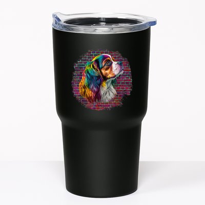 Colorful Cavalier King Charles Spaniel Dog Pop Art Bricks Tumbler