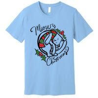 Christmas Cat Kitty Meowy Cute Gift Premium T-Shirt