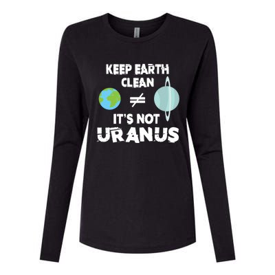 Climate Change Keep The Earth Clean It Is Not Uranus Gift Womens Cotton Relaxed Long Sleeve T-Shirt