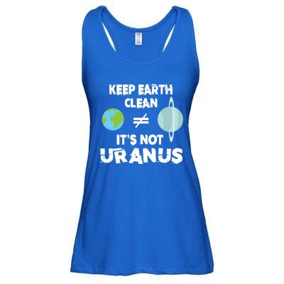 Climate Change Keep The Earth Clean It Is Not Uranus Gift Ladies Essential Flowy Tank