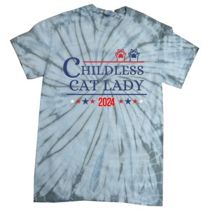 Childless Cat Kamala 2024 Childless Cat Lady 2024 Childless Cat Lady Kamala 2024 Tie-Dye T-Shirt