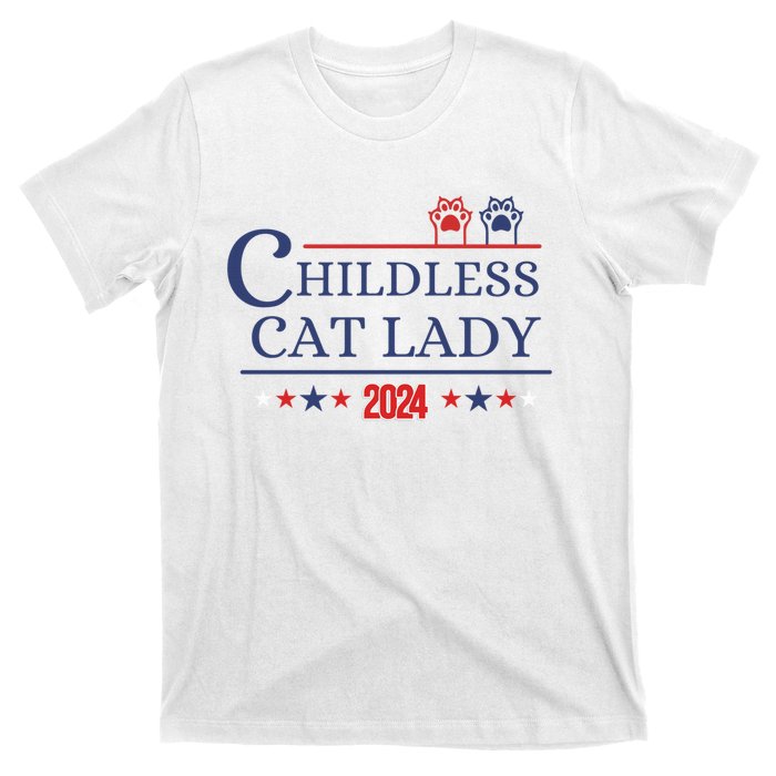 Childless Cat Kamala 2024 Childless Cat Lady 2024 Childless Cat Lady Kamala 2024 T-Shirt