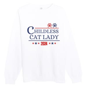 Childless Cat Kamala 2024 Childless Cat Lady 2024 Childless Cat Lady Kamala 2024 Premium Crewneck Sweatshirt