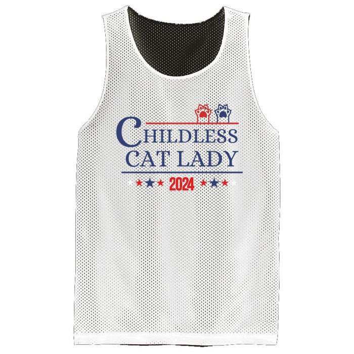 Childless Cat Kamala 2024 Childless Cat Lady 2024 Childless Cat Lady Kamala 2024 Mesh Reversible Basketball Jersey Tank