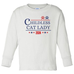 Childless Cat Kamala 2024 Childless Cat Lady 2024 Childless Cat Lady Kamala 2024 Toddler Long Sleeve Shirt