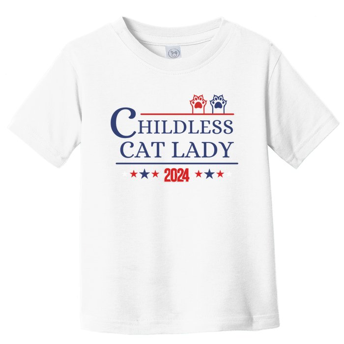 Childless Cat Kamala 2024 Childless Cat Lady 2024 Childless Cat Lady Kamala 2024 Toddler T-Shirt