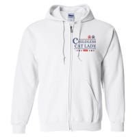 Childless Cat Kamala 2024 Childless Cat Lady 2024 Childless Cat Lady Kamala 2024 Full Zip Hoodie