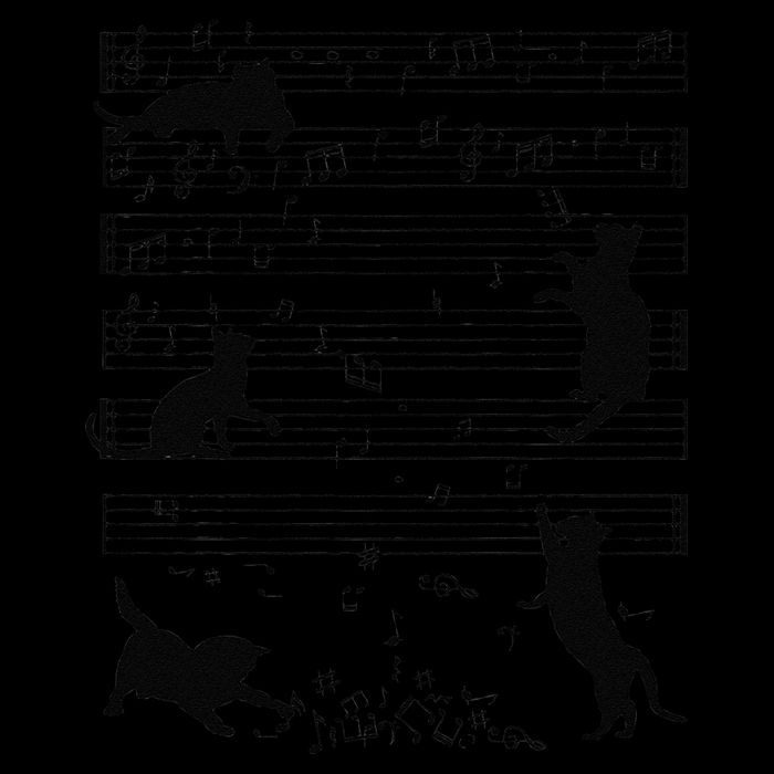 Cute Cat Kitty Playing Music Note Clef Musician Art Funny 16 in Basic Backpack