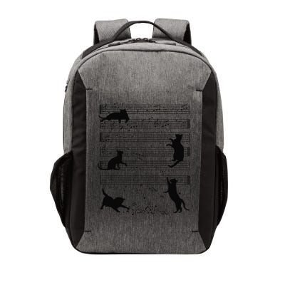 Cute Cat Kitty Playing Music Note Clef Musician Art Funny Vector Backpack
