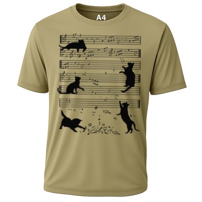 Cute Cat Kitty Playing Music Note Clef Musician Art Funny Performance Shirt