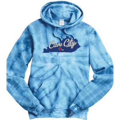 Cave City Kentucky Ky Map Tie Dye Hoodie