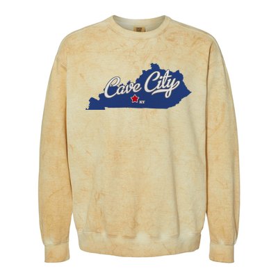 Cave City Kentucky Ky Map Colorblast Crewneck Sweatshirt