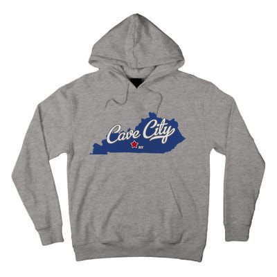 Cave City Kentucky Ky Map Tall Hoodie