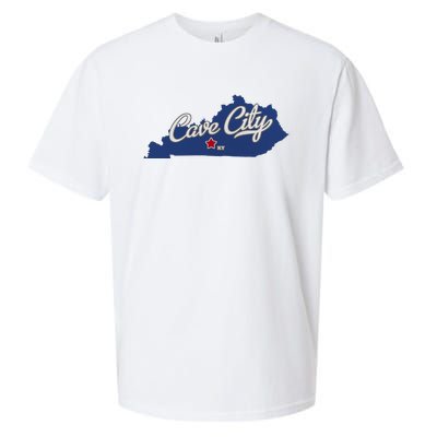 Cave City Kentucky Ky Map Sueded Cloud Jersey T-Shirt