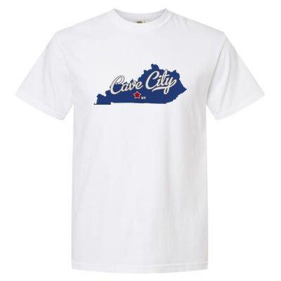 Cave City Kentucky Ky Map Garment-Dyed Heavyweight T-Shirt