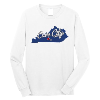 Cave City Kentucky Ky Map Long Sleeve Shirt