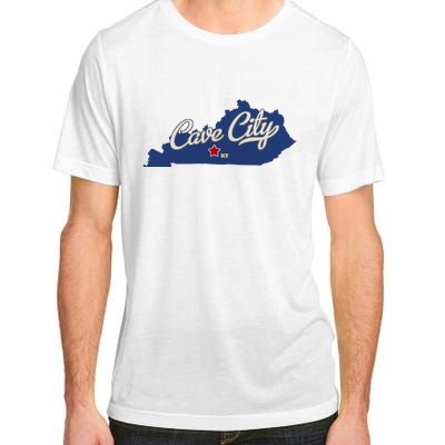 Cave City Kentucky Ky Map Adult ChromaSoft Performance T-Shirt