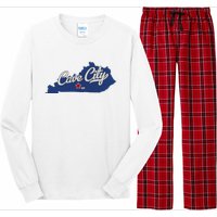 Cave City Kentucky Ky Map Long Sleeve Pajama Set