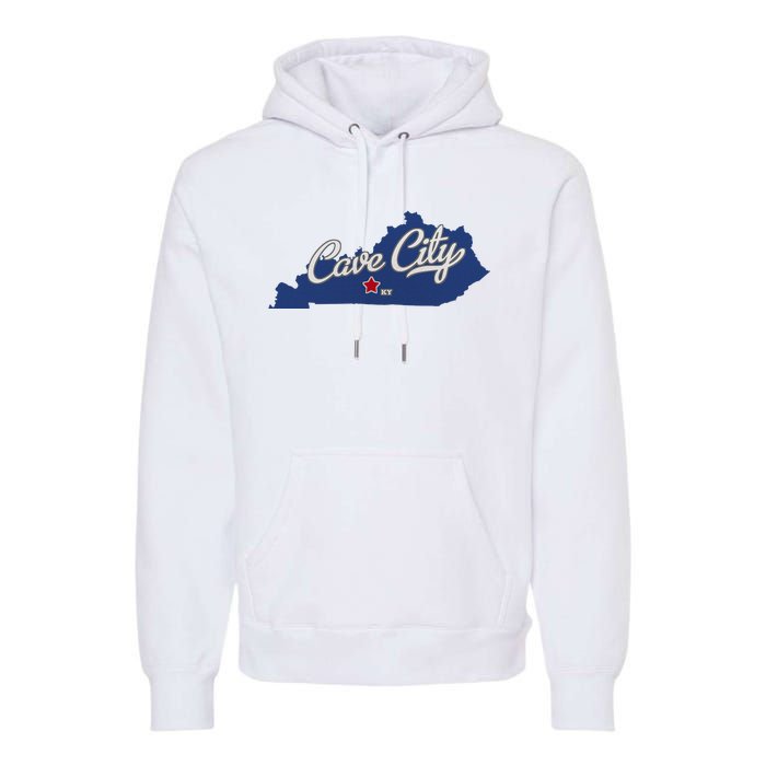 Cave City Kentucky Ky Map Premium Hoodie